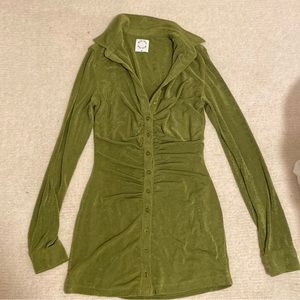 With Jean famous dress